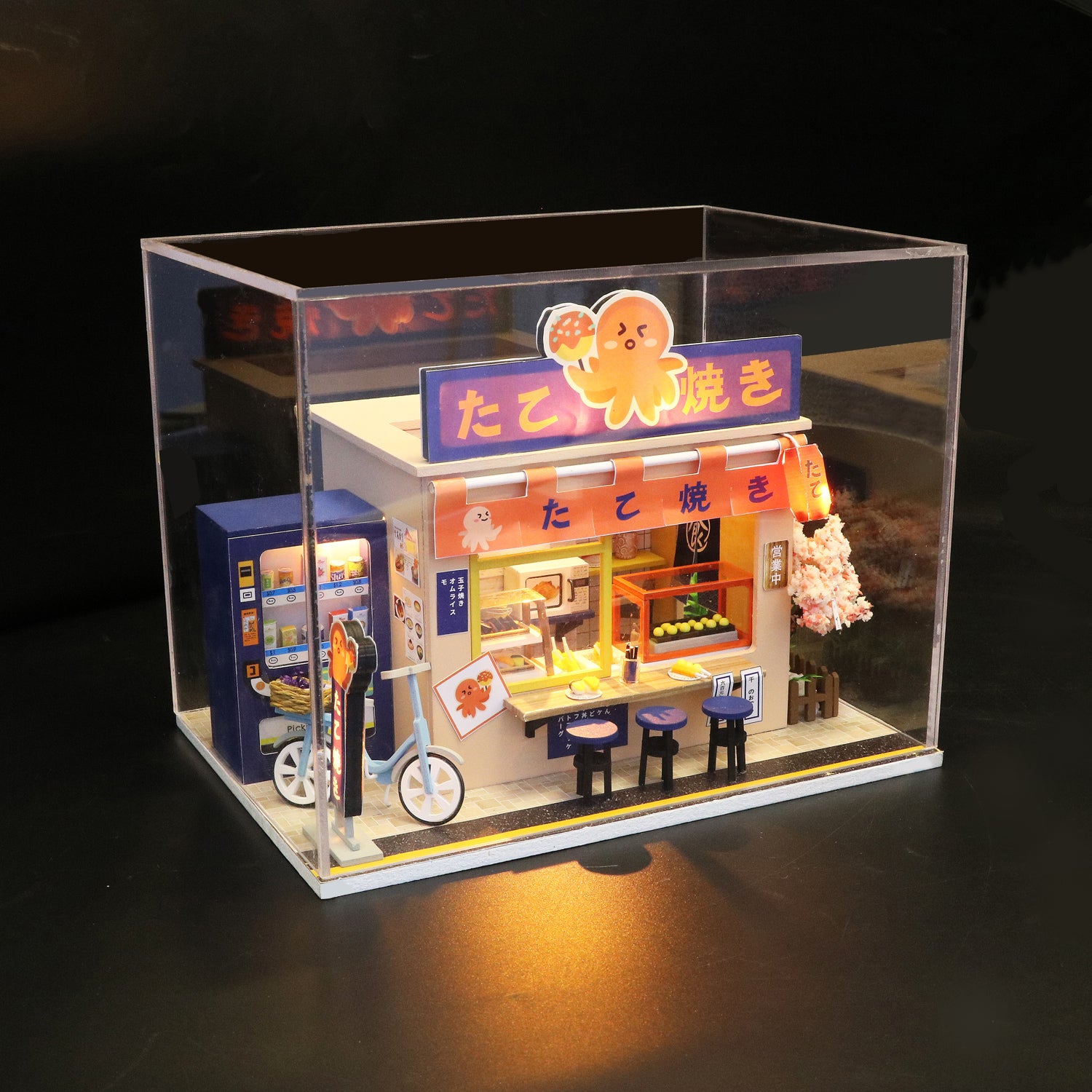Star Takoyaki Mini Casita Armable con Caja Exhibidor