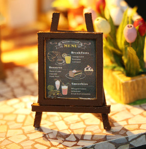 Coffee Time Mini Casita Armable con Caja Exhibidor