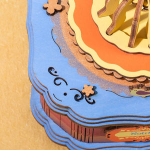 Fonógrafo Vintage Puzzle 3D de Madera - Caja Musical