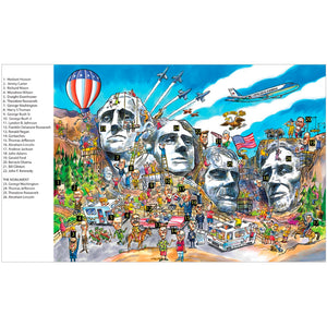 Puzzle 1000 Piezas - Comic DoodleTown: Monte Rushmore