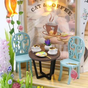 Cat Cafe Garden Miniatura Armable con Exhibidor