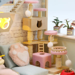 Cat Cafe Garden Miniatura Armable con Exhibidor