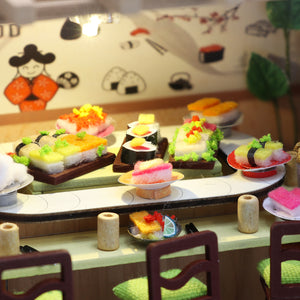Gibbon Sushi Mini Casita Armable con Exhibidor
