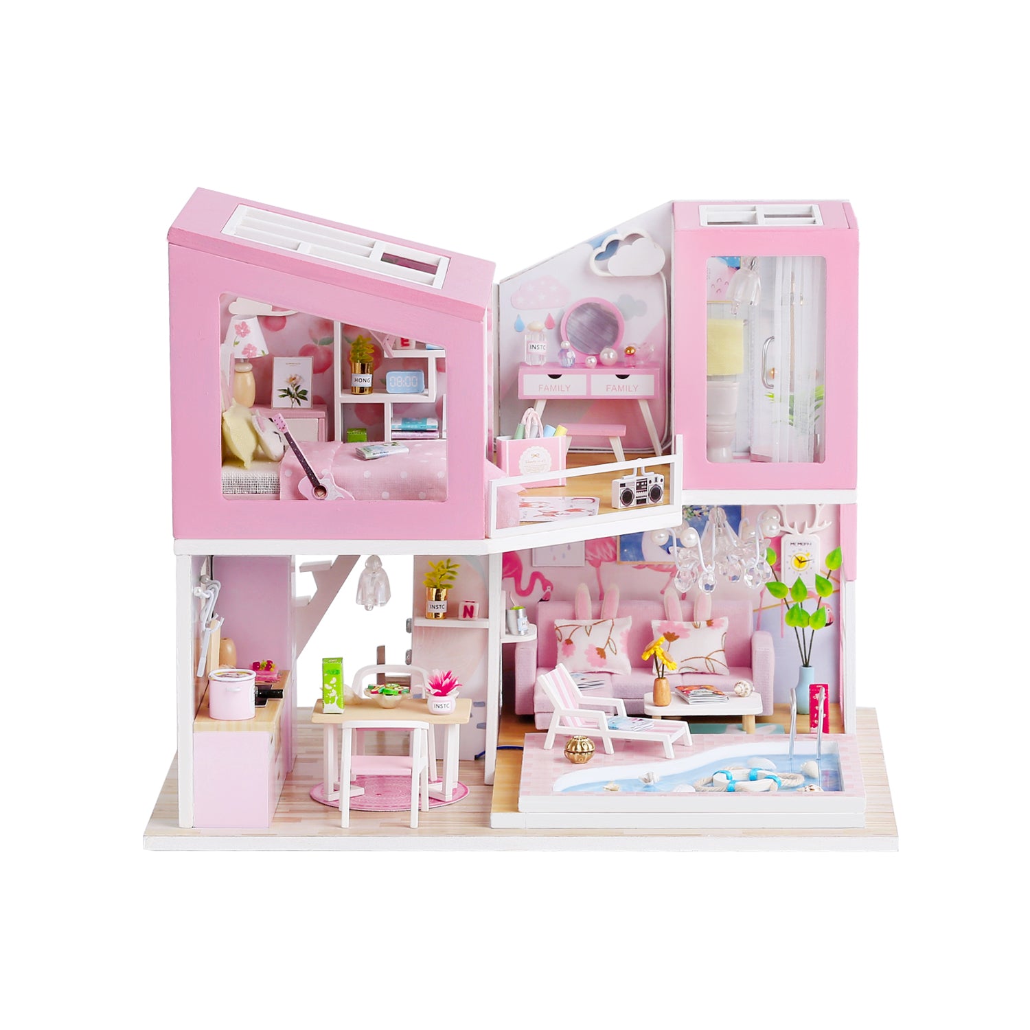 First Love Mini Casita Armable con Caja Exhibidor