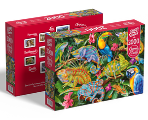 Puzzle 2000 Piezas - Amazing Chameleons