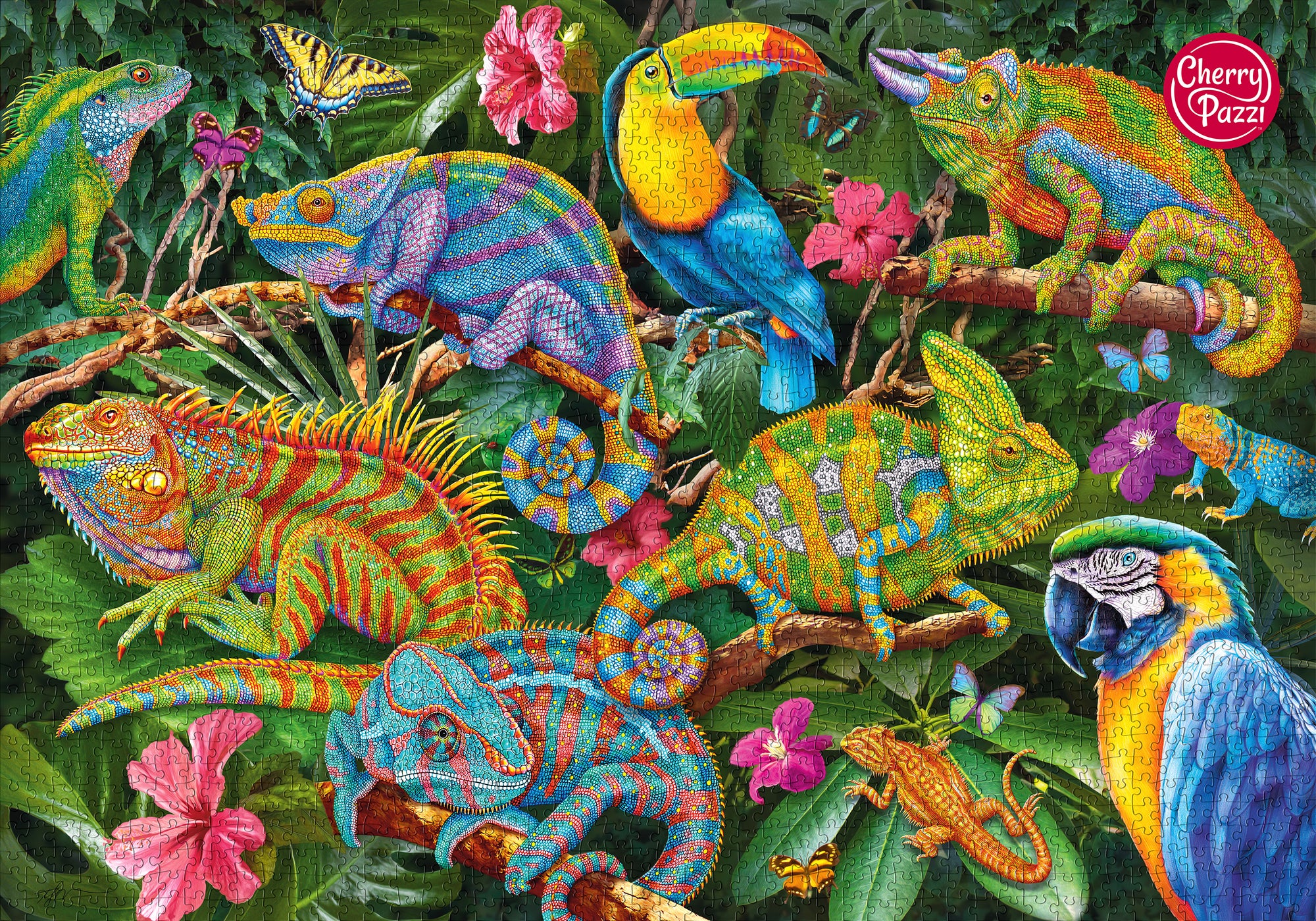 Puzzle 2000 Piezas - Amazing Chameleons