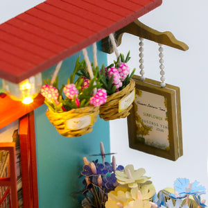 Flower Leisure Time Mini Casita Armable con Caja Exhibidor