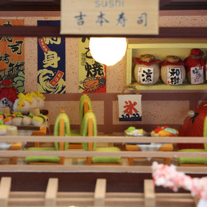 Gibbon Sushi Mini Casita Armable con Exhibidor