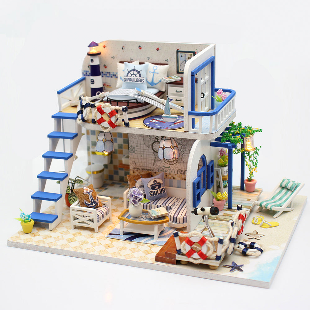 Blue coast Mini Casita Armable con Caja Exhibidor