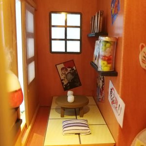 Memories Of Autumn Grocery Store Mini Casita Armable con Caja Exhibidor