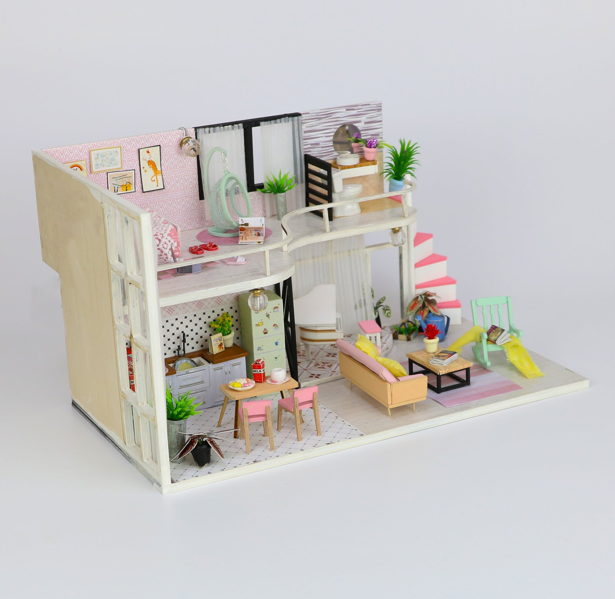 Anna's pink melody Mini Casita Armable con Caja Exhibidor