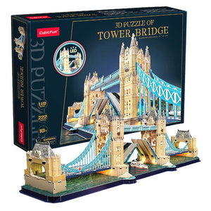 Puzzle 3D - Puente de la Torre Tower Bridge LED 222 Piezas