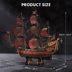 Puzzle 3D - Queen Anne Revenge Red Edition