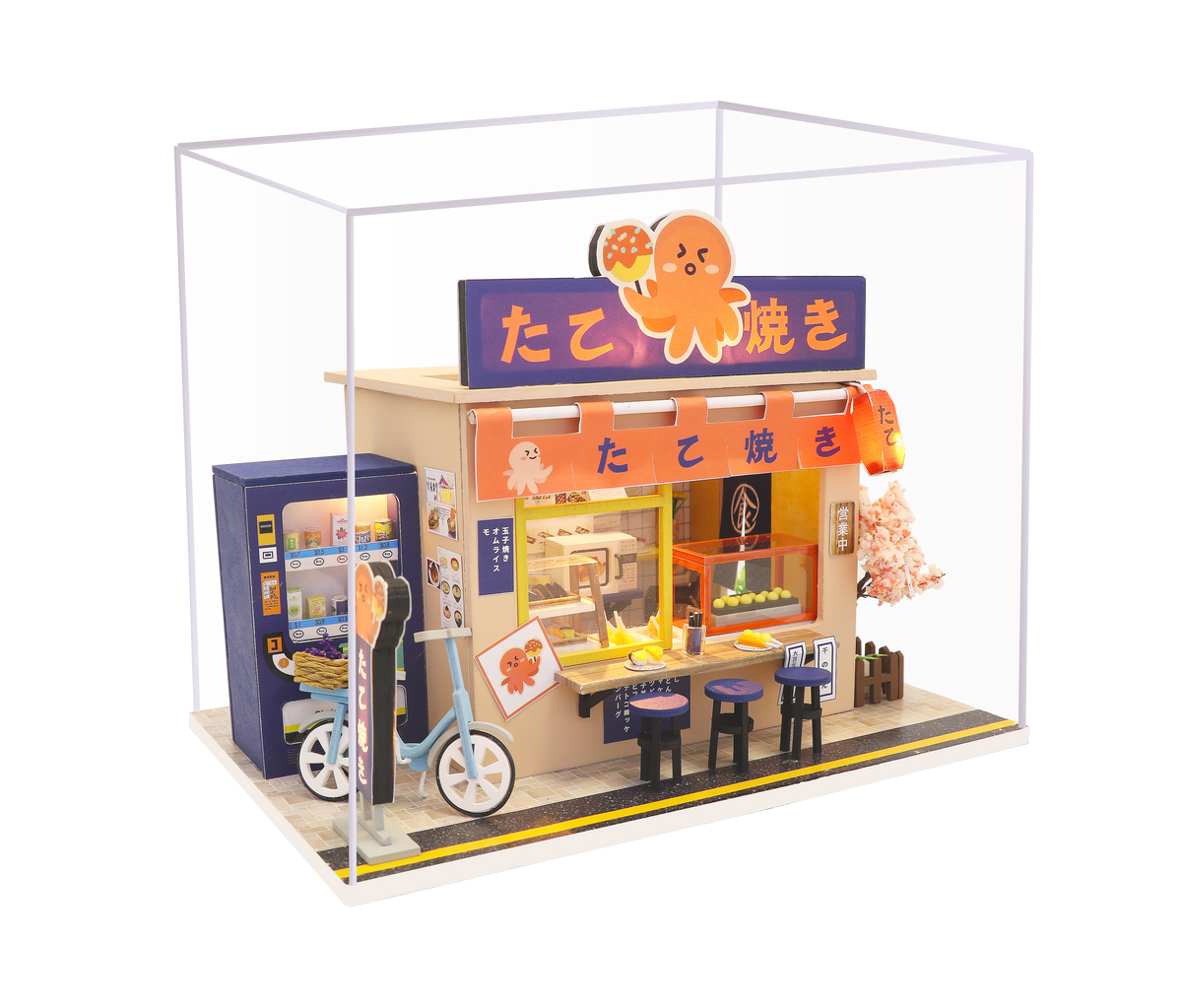Star Takoyaki Mini Casita Armable con Caja Exhibidor