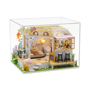 Cat Cafe Garden Miniatura Armable con Exhibidor