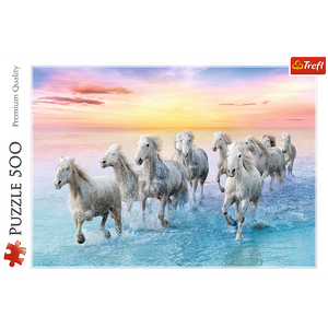 Puzzle 500 Piezas - Galloping white horses