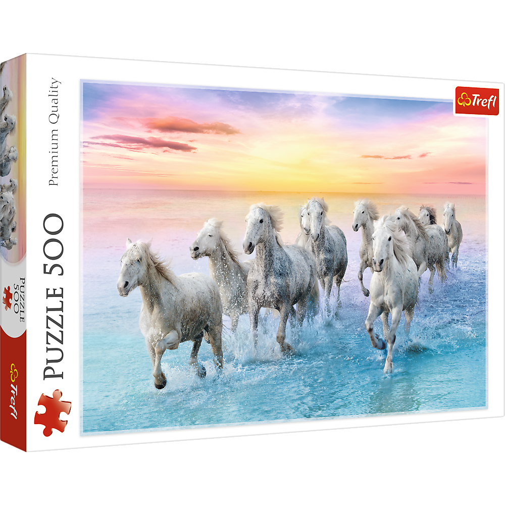 Puzzle 500 Piezas - Galloping white horses