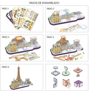 Puzzle 3D - PARIS CITY LINE - puzles.cl