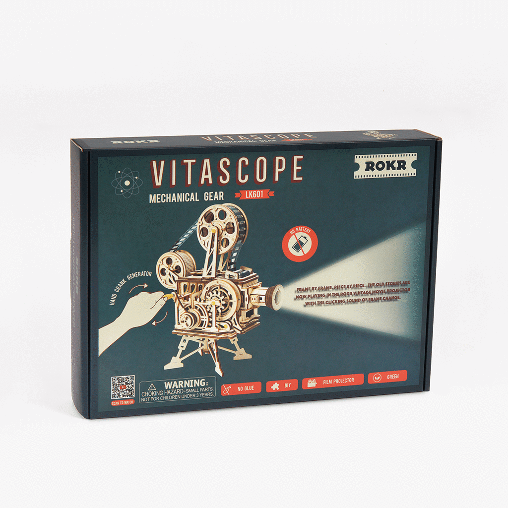 PROYECTOR VINTAGE PUZZLE 3D DE MADERA - puzles.cl