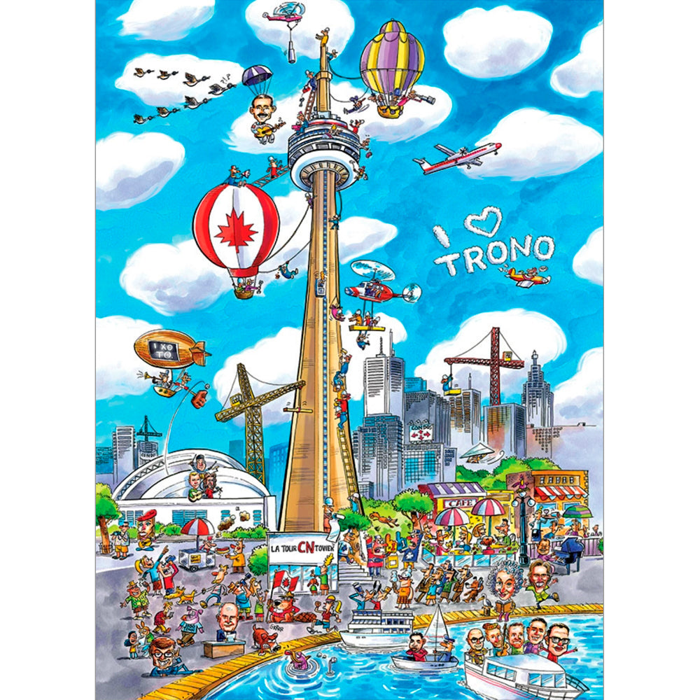 Puzzle 1000 Piezas - Comic DoodleTown: Toronto
