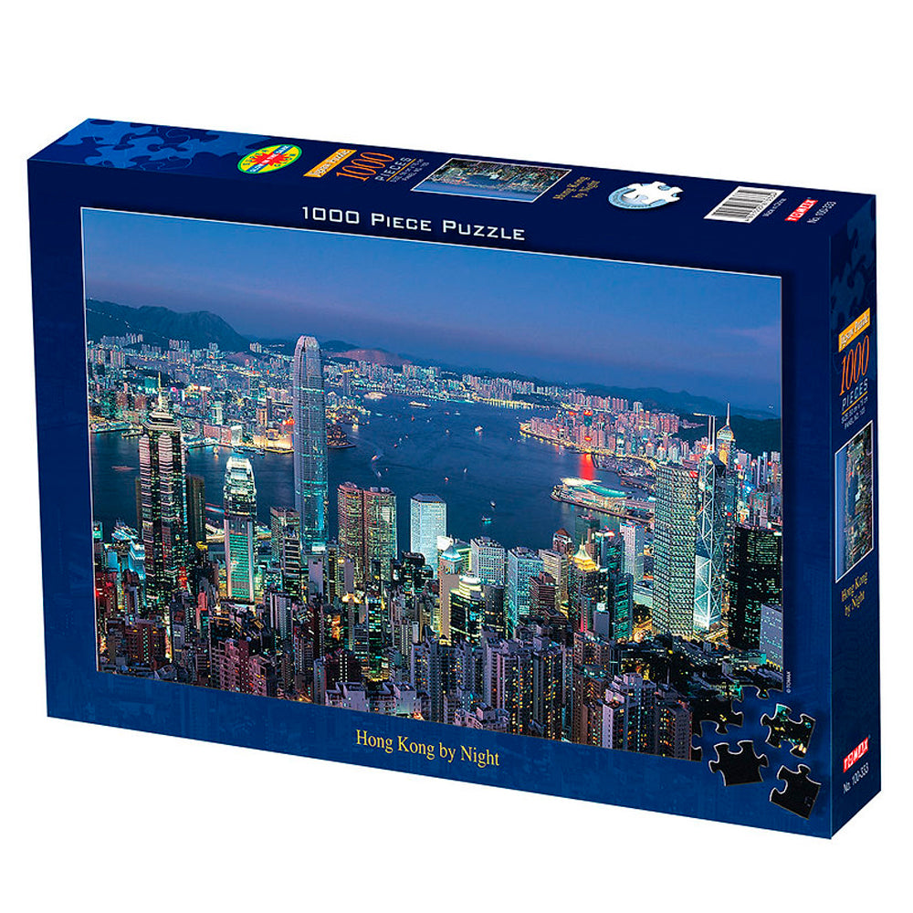Puzzle 1000 piezas - Hong Kong by Night (Brilla en la oscuridad)