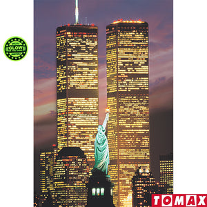 Puzzle 1000 piezas - World Trade Center, USA  (Brilla en la oscuridad) - puzles.cl