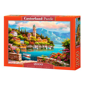 Puzzle 2000 Piezas - Village clock tower