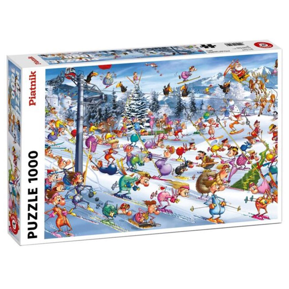 PUZZLE PIATNIK 1000 - christmas skiing - puzles.cl