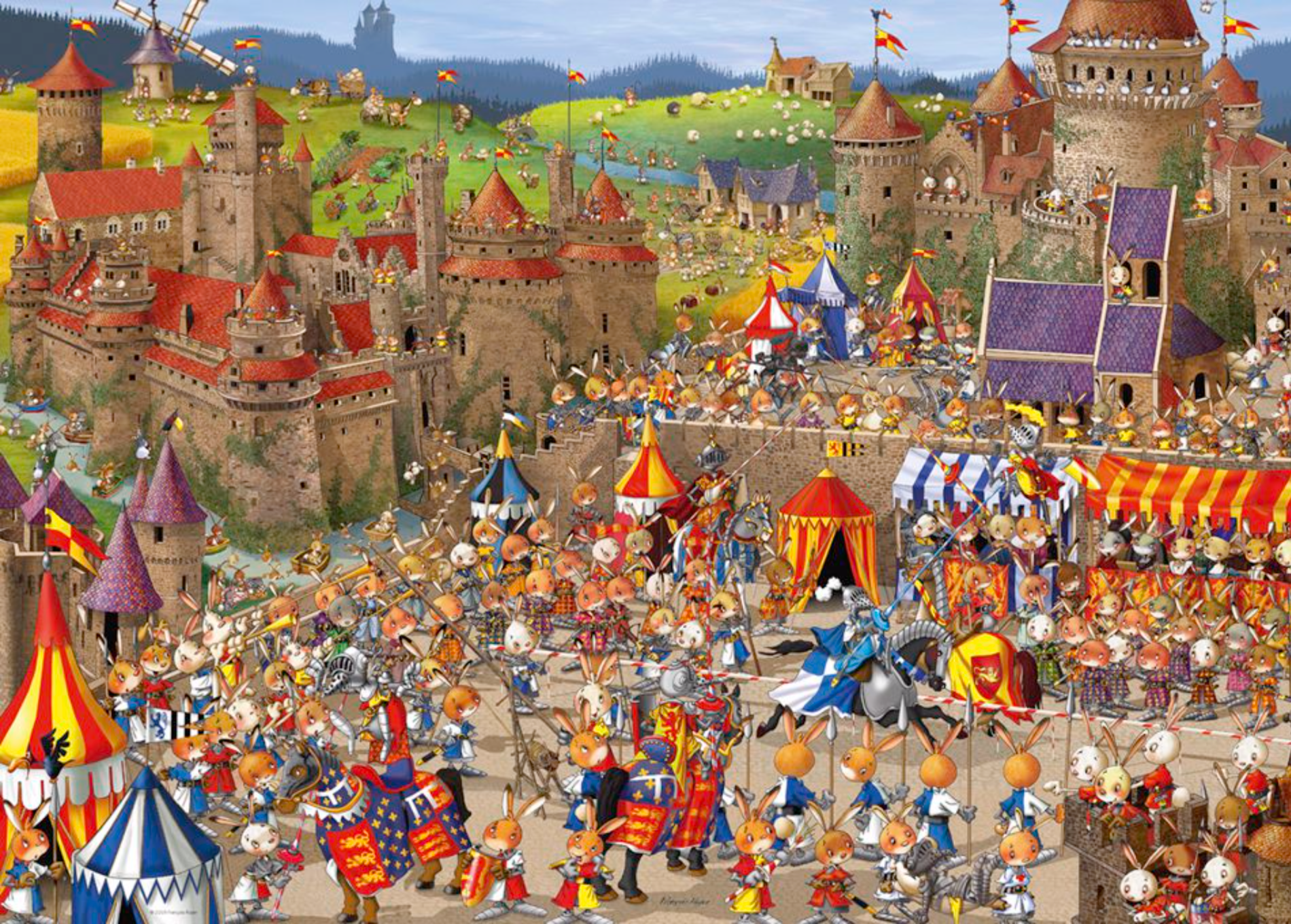 Puzzle Heye 1000 – Bunny battles - puzles.cl