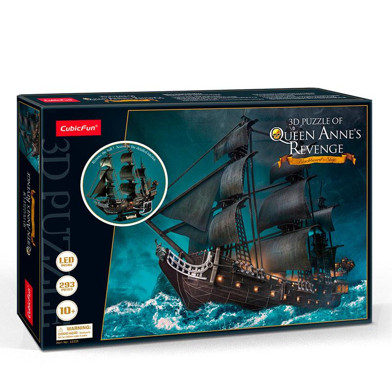 Puzzle 3D - QUEEN ANNE'S REVENGE LED NEW