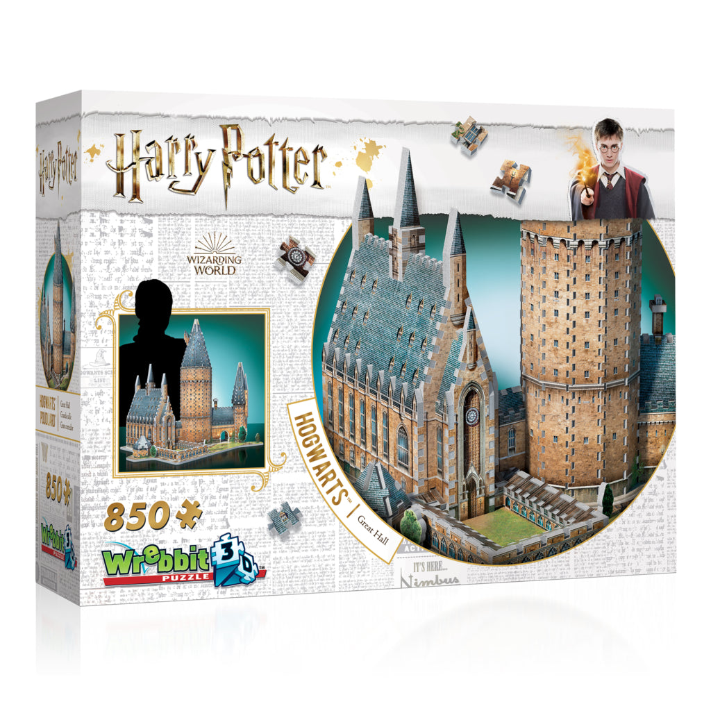 PUZZLE 3D 850 WREBBIT - HP HOGWARTS GREAT HALL - puzles.cl