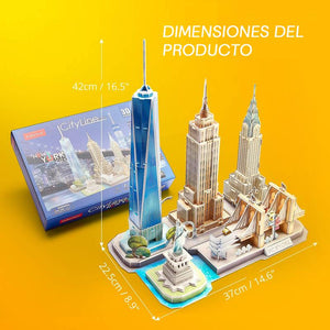 PUZZLE 3D 123 CUBIC FUN  - NEW YORK CITY LINE - puzles.cl