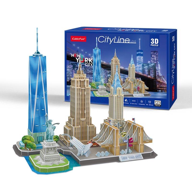 PUZZLE 3D 123 CUBIC FUN  - NEW YORK CITY LINE - puzles.cl